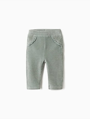 Leggings in corduroy con rouches