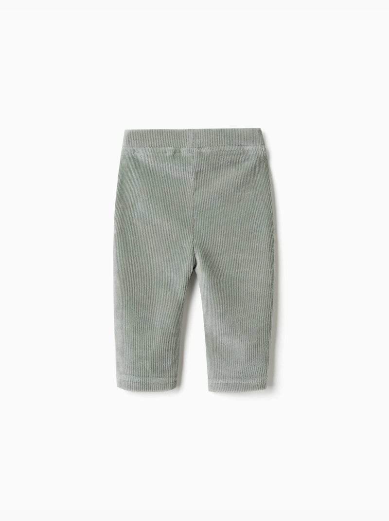 Leggings in corduroy con rouches Verde - Kiabi