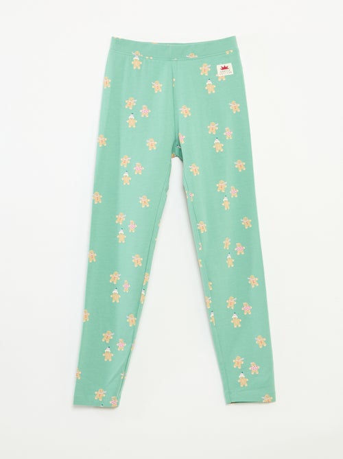 Leggings in cotone con motivo natalizio all-over - Kiabi