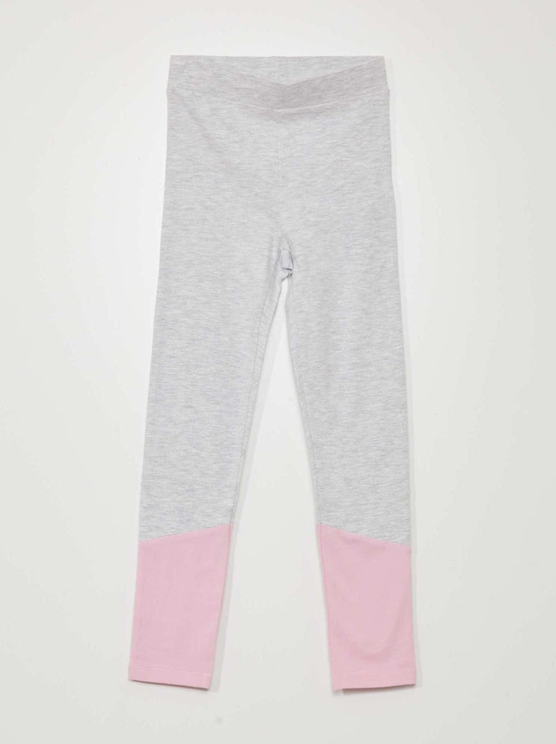 Leggings in jersey con calze a contrasto GRIGIO - Kiabi