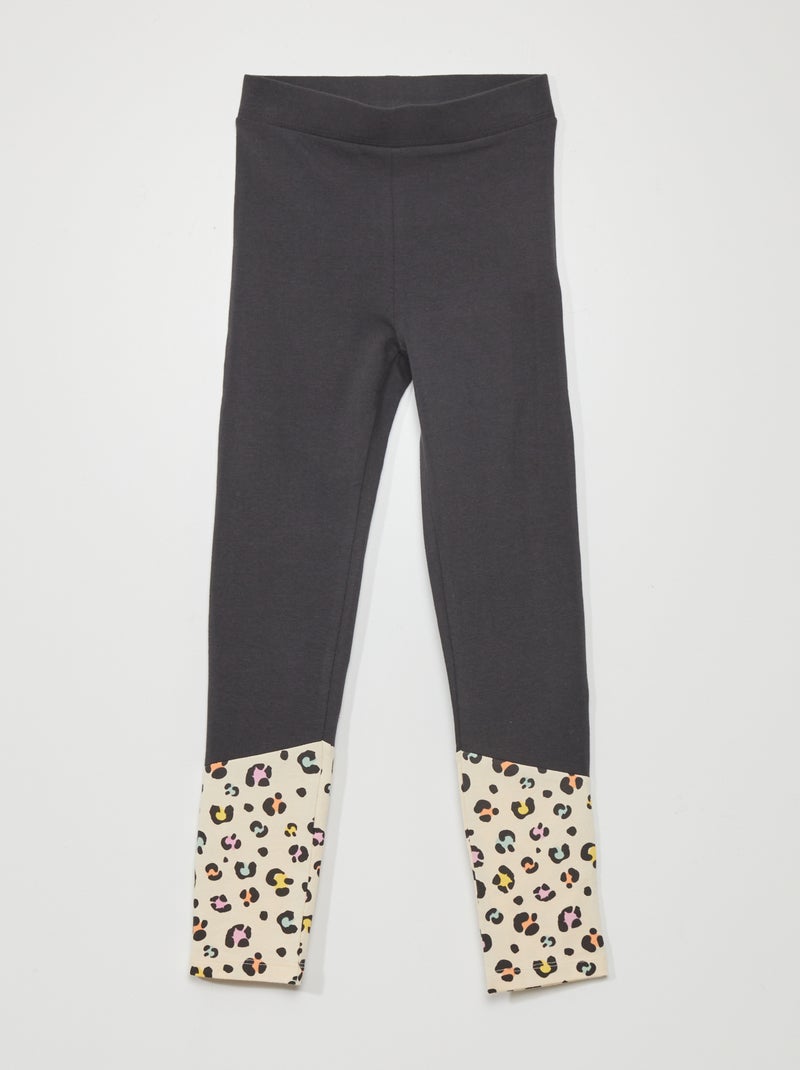 Leggings in jersey con calze leopardate BEIGE - Kiabi