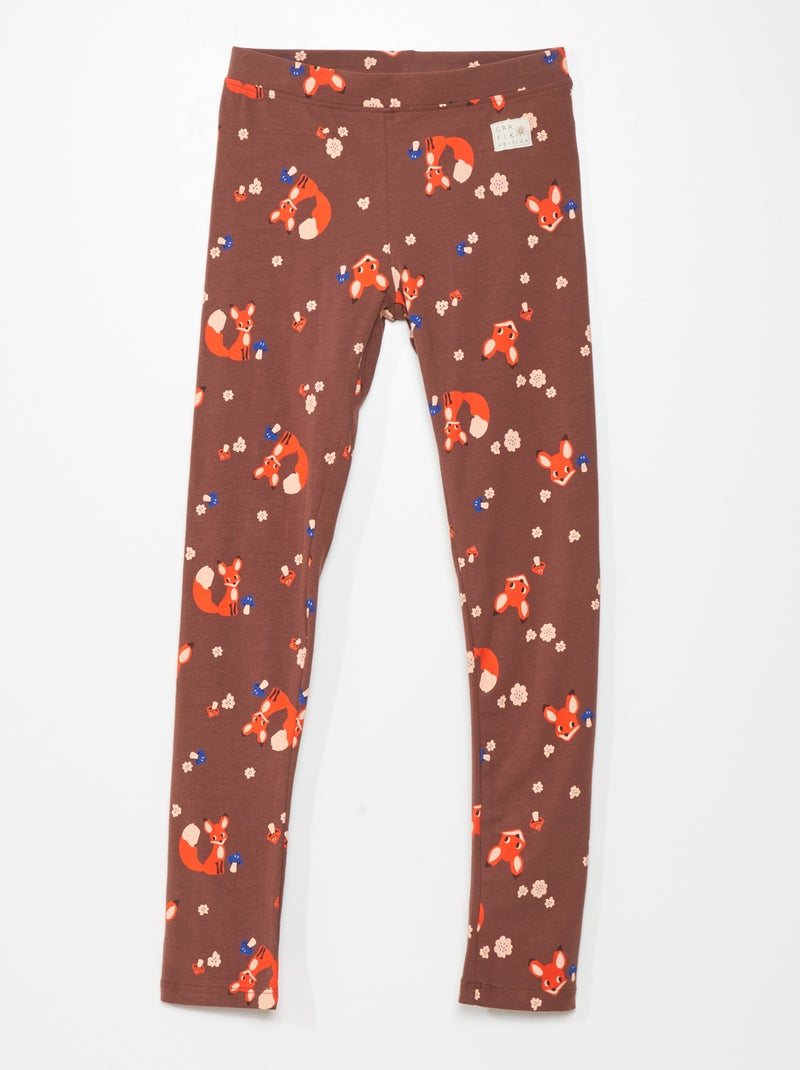 Leggings in jersey con stampa BIANCO - Kiabi