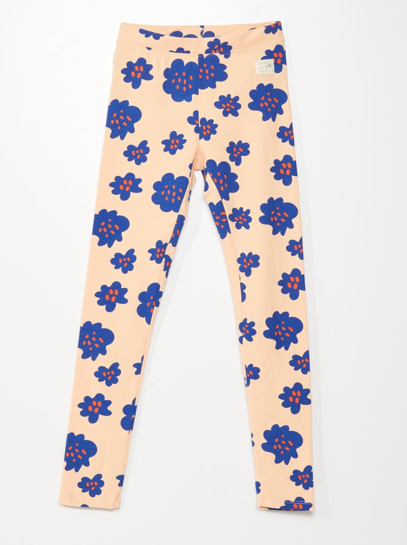 Leggings in jersey con stampa BIANCO - Kiabi