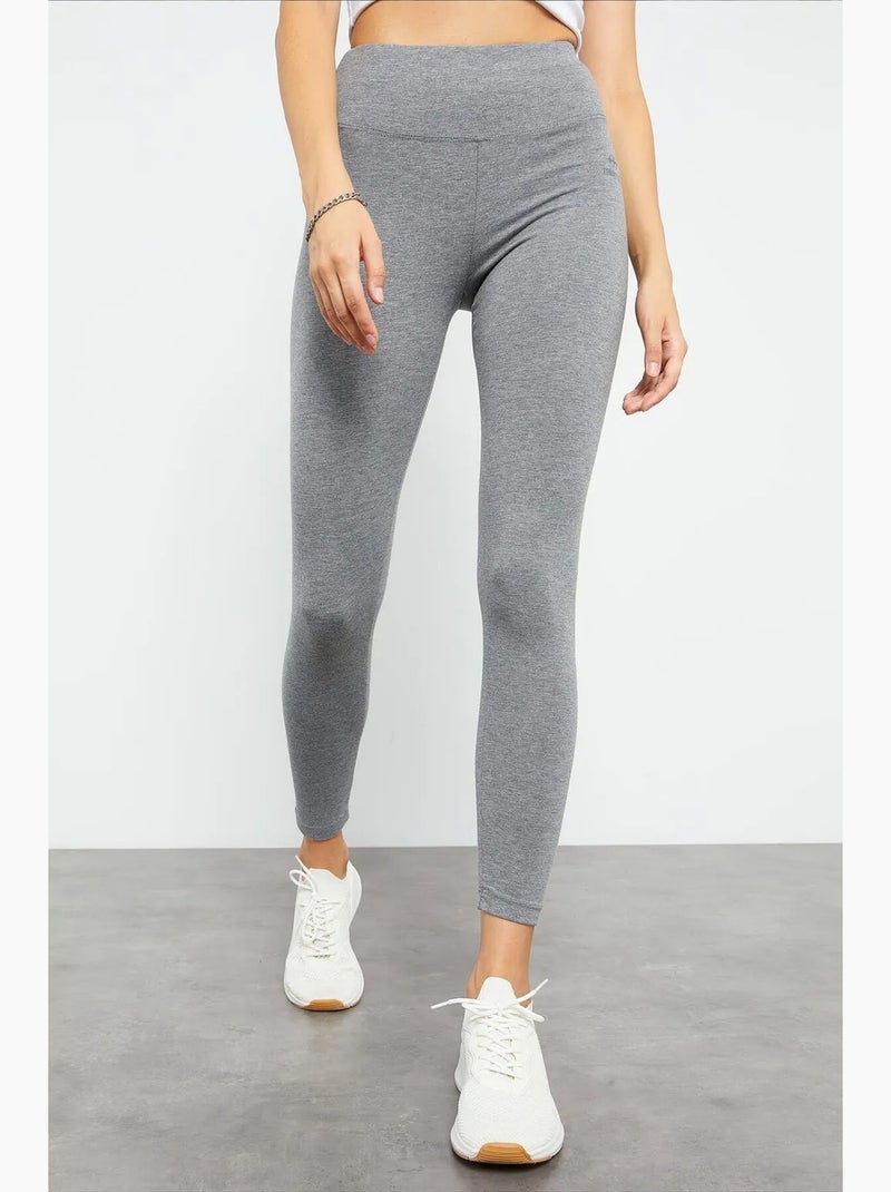 Leggings in jersey di cotone e lycra a vita alta tommy Blu marino - Kiabi