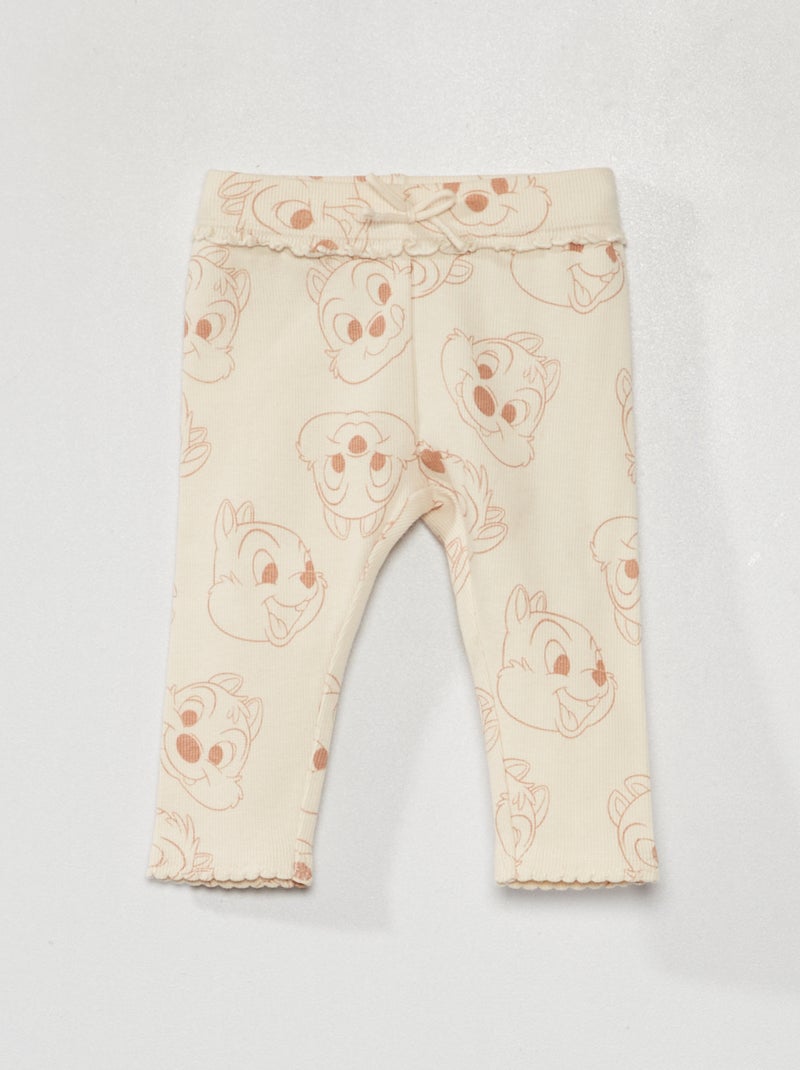 Leggings in maglia a coste 'Cip e Ciop' BIANCO - Kiabi