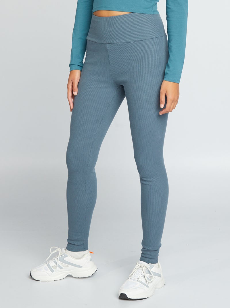 Leggings in maglia a coste GRIGIO - Kiabi