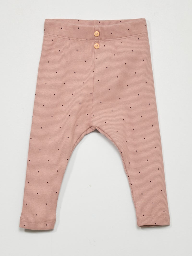 Leggings in maglia a coste ROSA - Kiabi