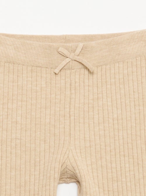 Leggings in maglia a coste tinta unita - Kiabi
