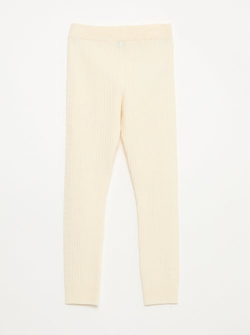 Leggings in maglia a coste tinta unita - Kiabi