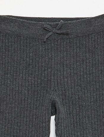Leggings in maglia a coste tinta unita
