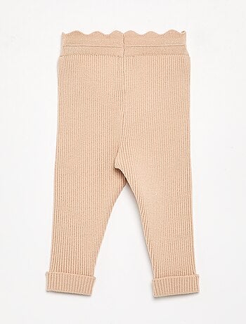 Leggings in maglia con fiocco in vita