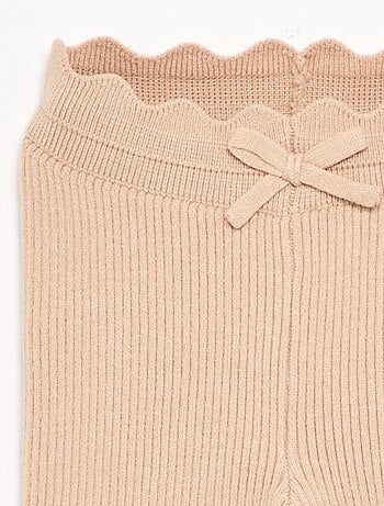 Leggings in maglia con fiocco in vita