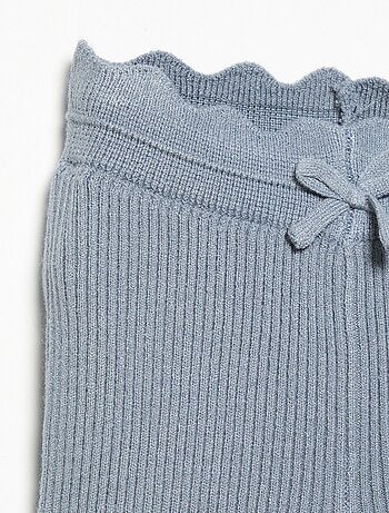 Leggings in maglia con fiocco in vita