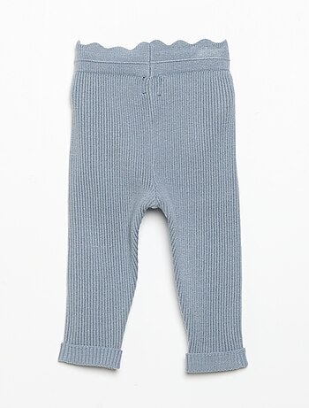 Leggings in maglia con fiocco in vita