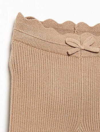 Leggings in maglia con fiocco in vita