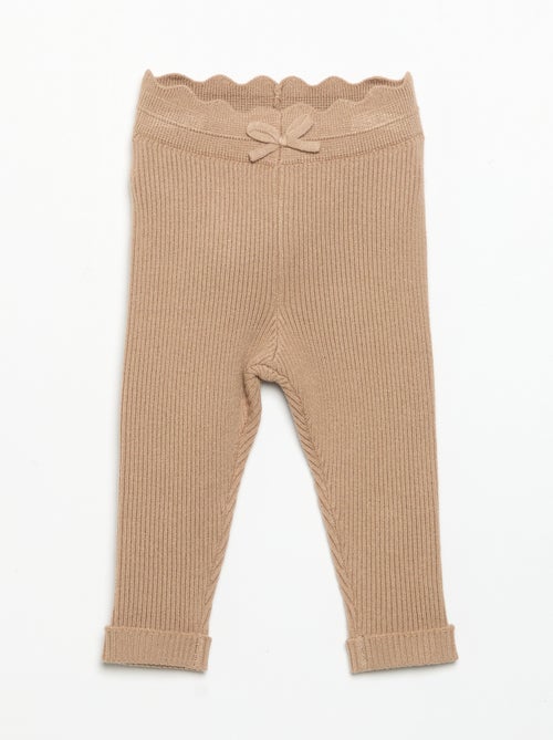 Leggings in maglia con fiocco in vita - Kiabi