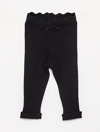 Leggings in maglia con fiocco in vita