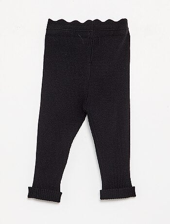 Leggings in maglia con fiocco in vita