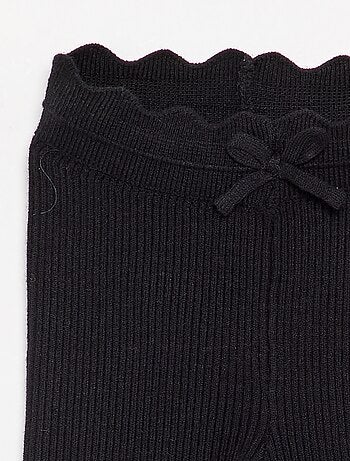Leggings in maglia con fiocco in vita