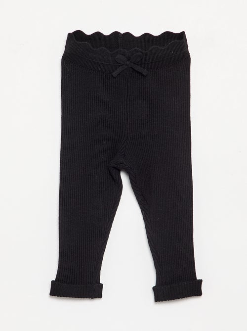 Leggings in maglia con fiocco in vita - Kiabi