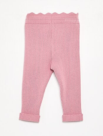 Leggings in maglia con fiocco in vita