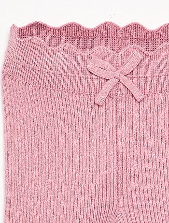 Leggings in maglia con fiocco in vita