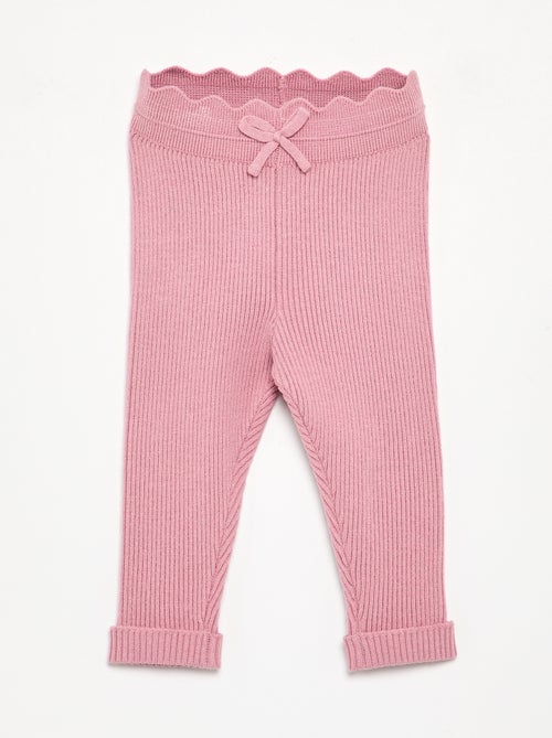Leggings in maglia con fiocco in vita - Kiabi