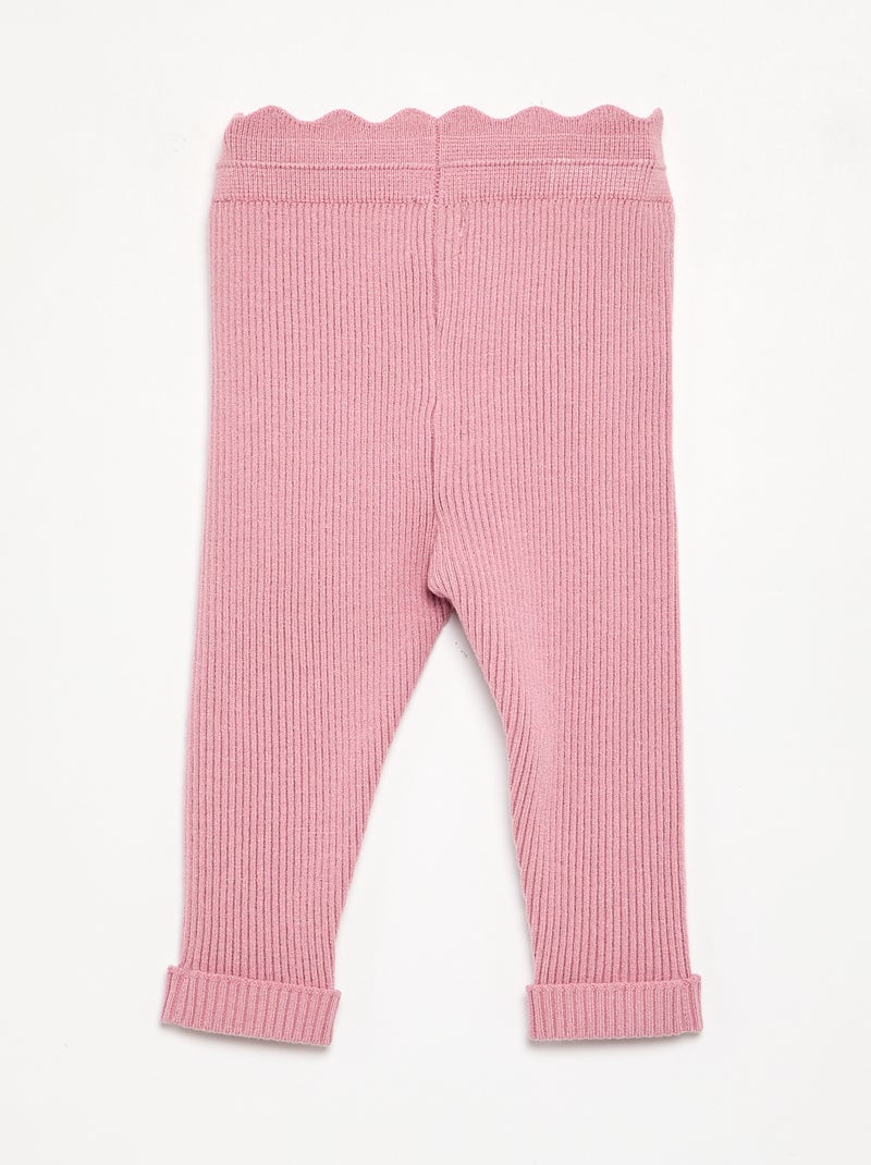 Leggings in maglia con fiocco in vita Rosa - Kiabi