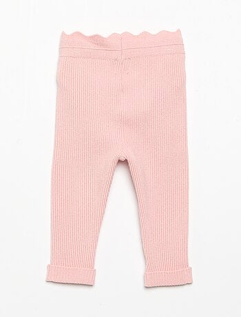 Leggings in maglia con fiocco in vita