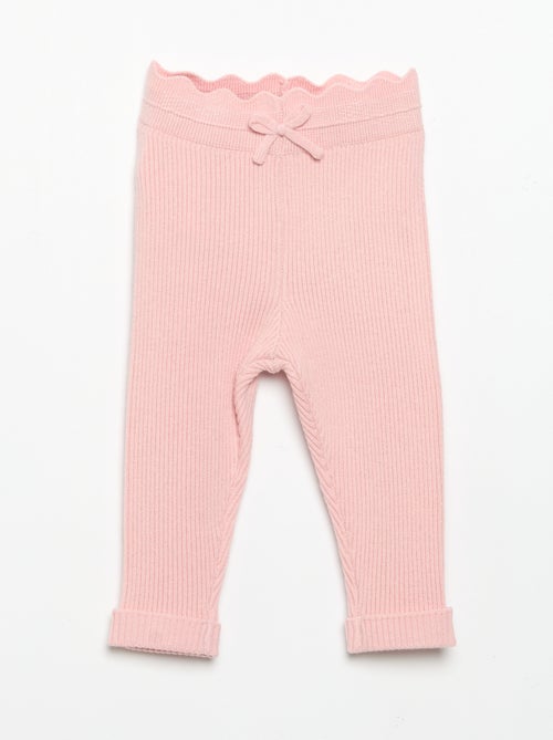 Leggings in maglia con fiocco in vita - Kiabi