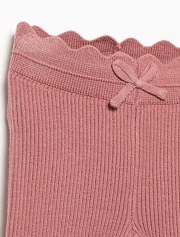 Leggings in maglia con fiocco in vita