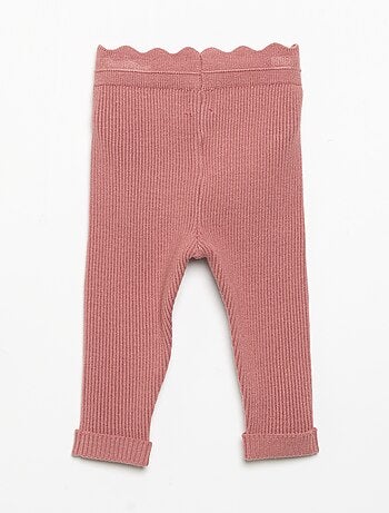 Leggings in maglia con fiocco in vita