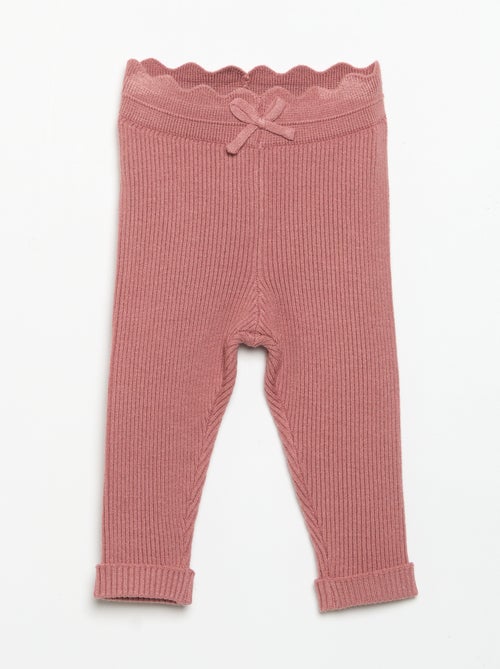 Leggings in maglia con fiocco in vita - Kiabi