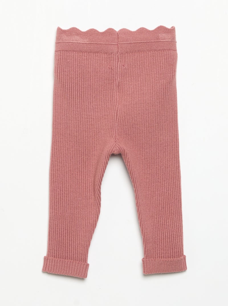 Leggings in maglia con fiocco in vita Rosa - Kiabi