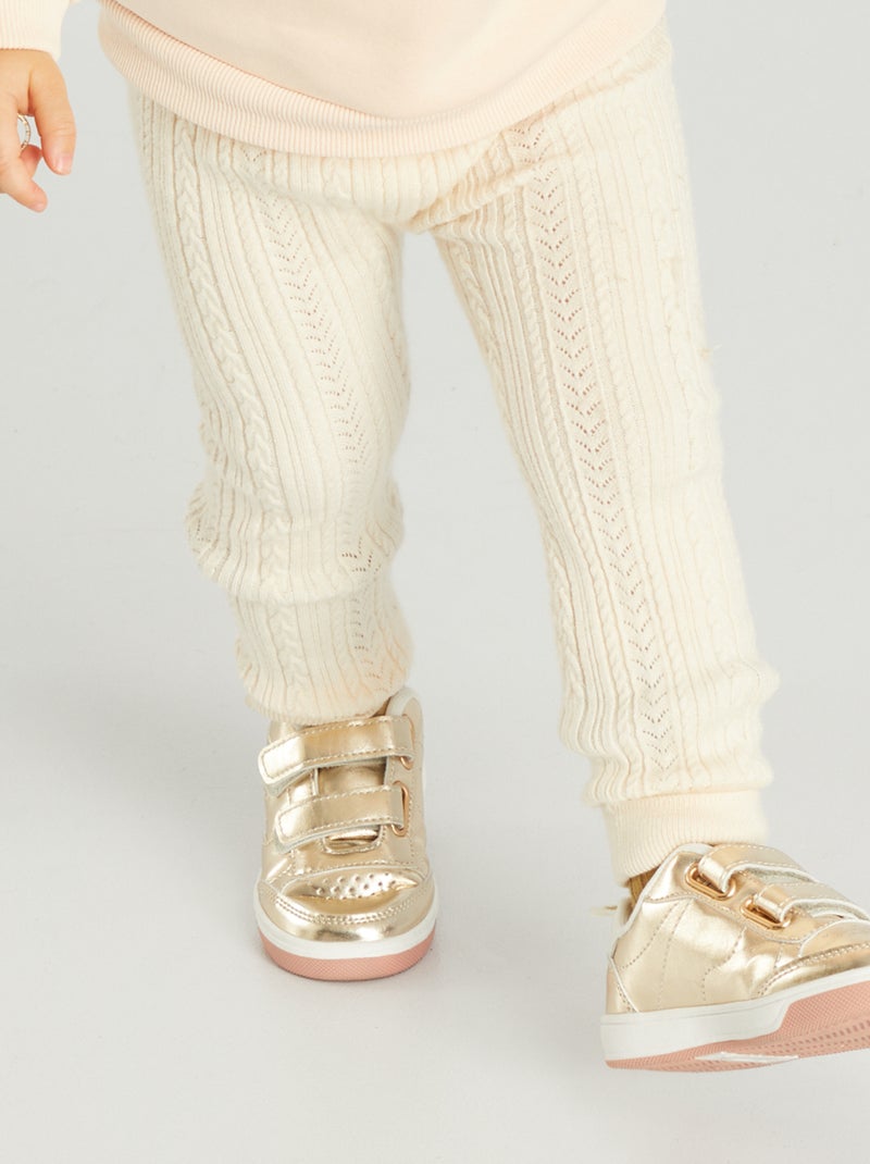 Leggings in maglia fantasia BIANCO - Kiabi