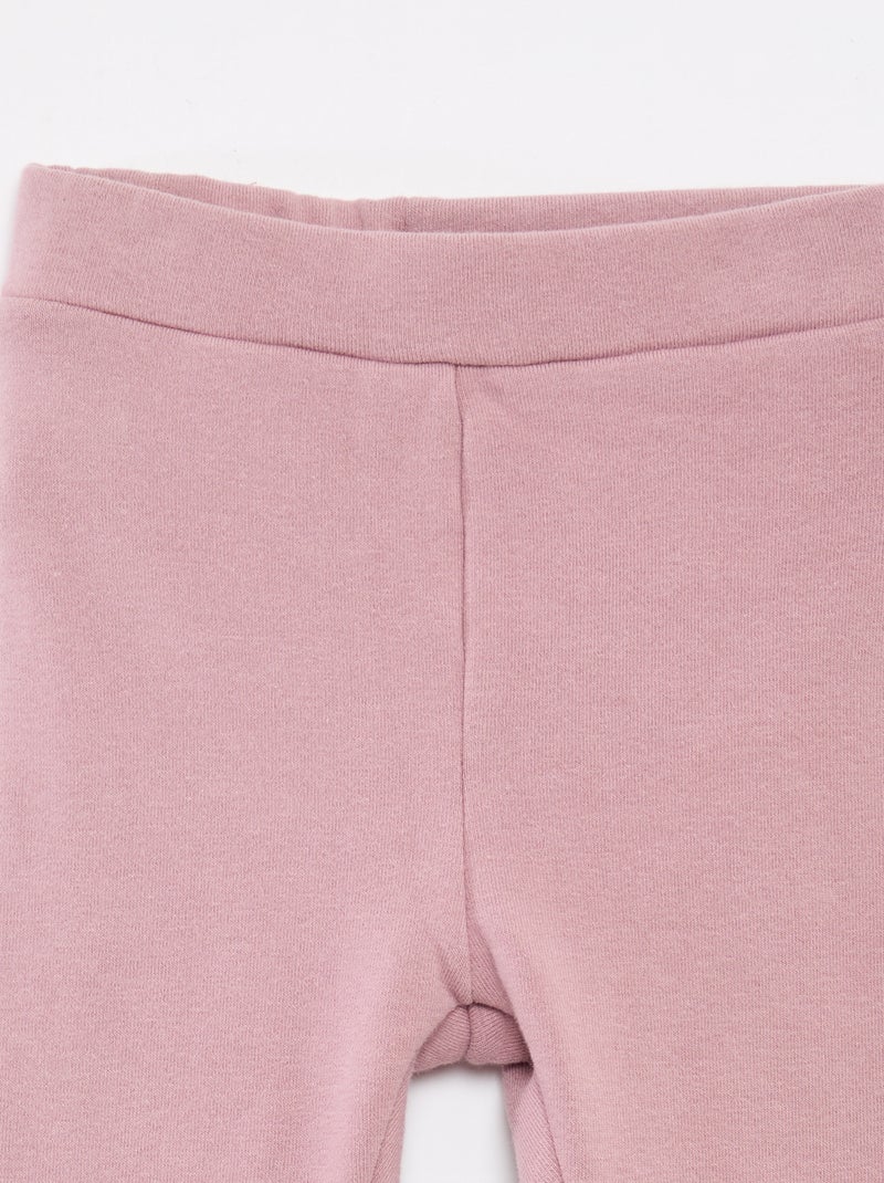 Leggings in maglia garzata di cotone tinta unita Rosa - Kiabi