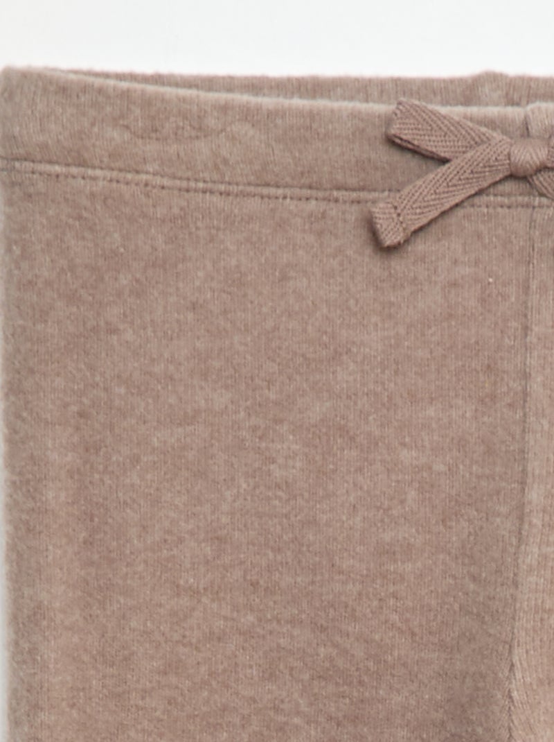 Leggings in maglia morbidissima Beige - Kiabi