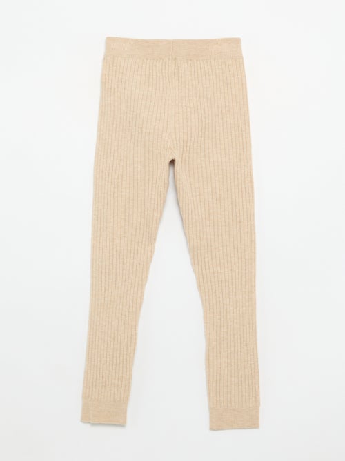 Leggings in maglia tinta unita con fiocco in vita - Kiabi