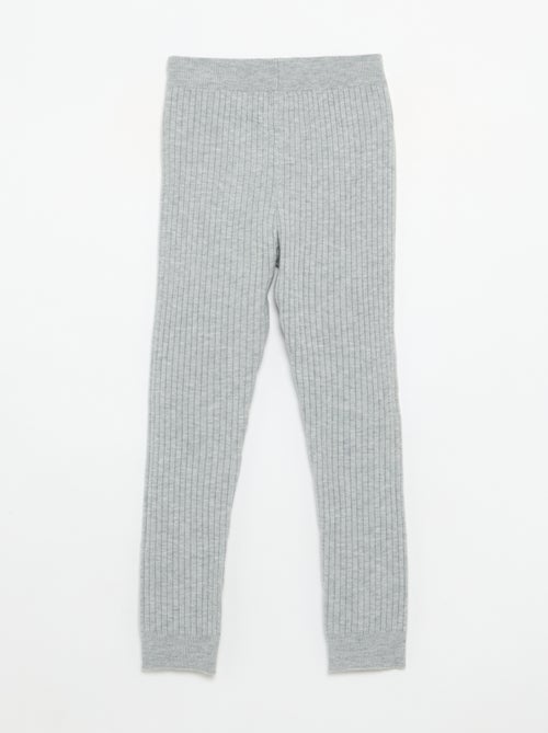 Leggings in maglia tinta unita con fiocco in vita - Kiabi