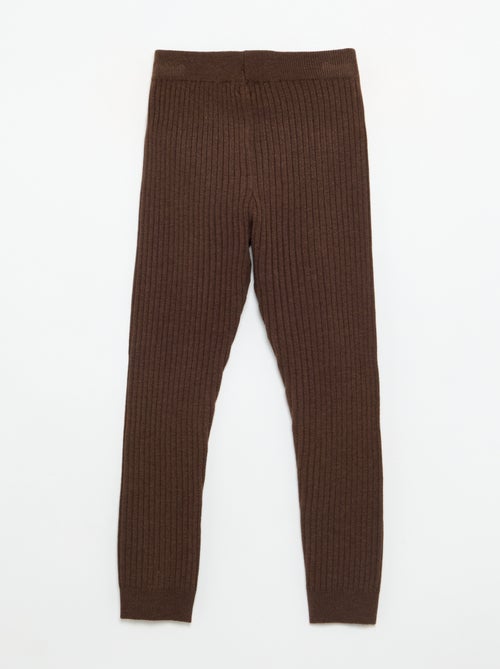 Leggings in maglia tinta unita con fiocco in vita - Kiabi