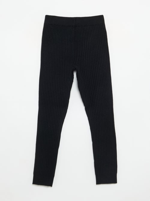 Leggings in maglia tinta unita con fiocco in vita - Kiabi