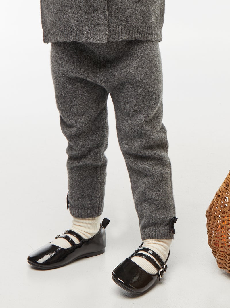Leggings in maglia tricot Grigio - Kiabi