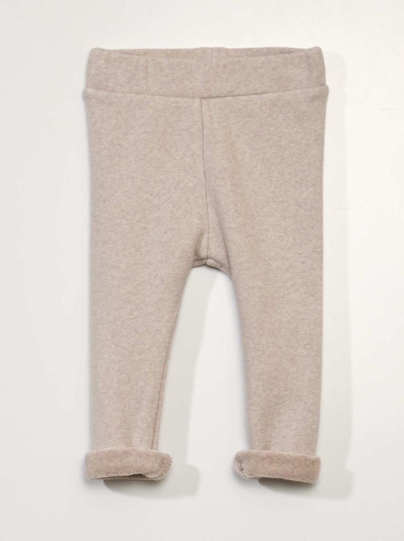 Leggings in tessuto stretch BEIGE - Kiabi