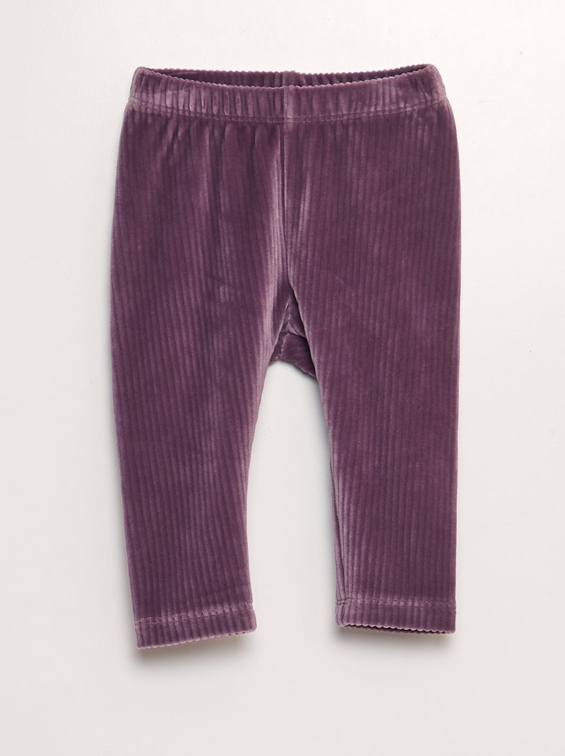 Leggings in velluto a coste 'Guppy' VIOLA - Kiabi