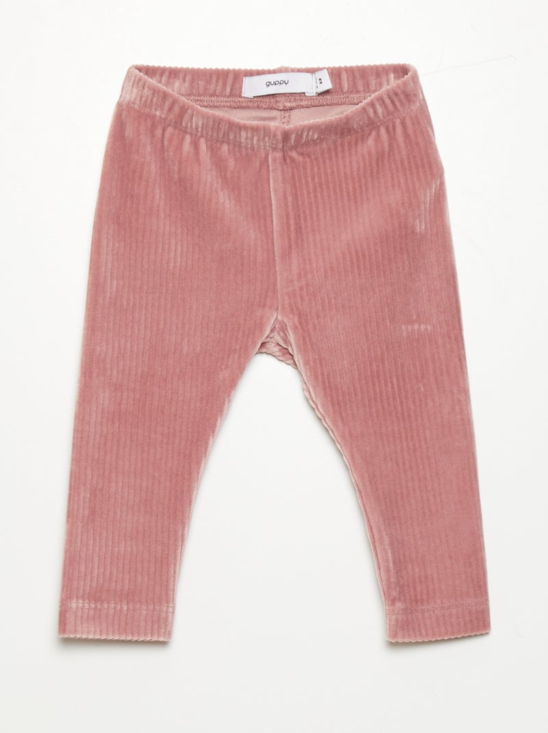 Leggings in velluto a coste ROSA - Kiabi