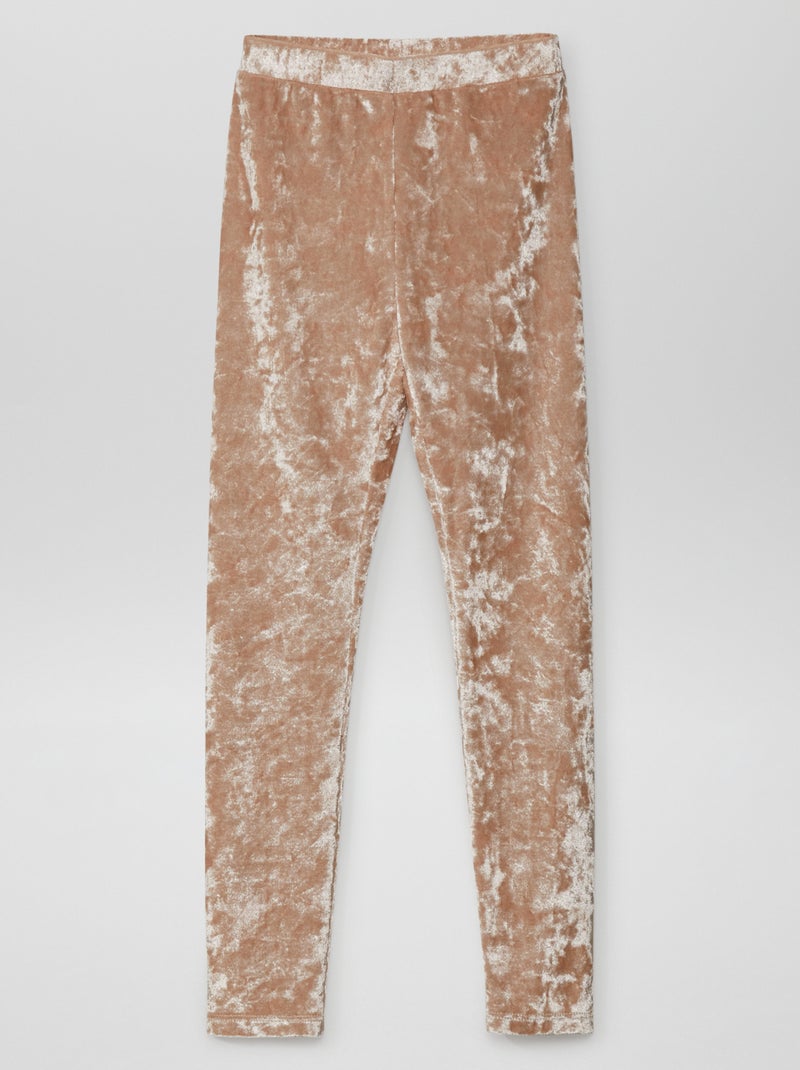 Leggings in velluto BEIGE - Kiabi