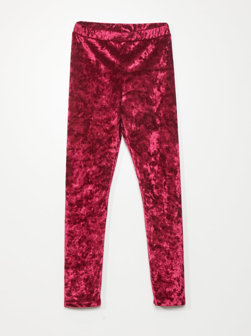 Leggings in velluto ROSA - Kiabi