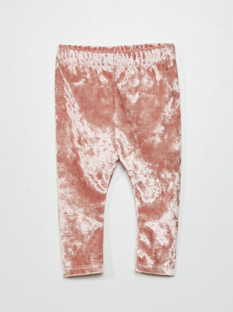Leggings in velluto satinato ROSA - Kiabi