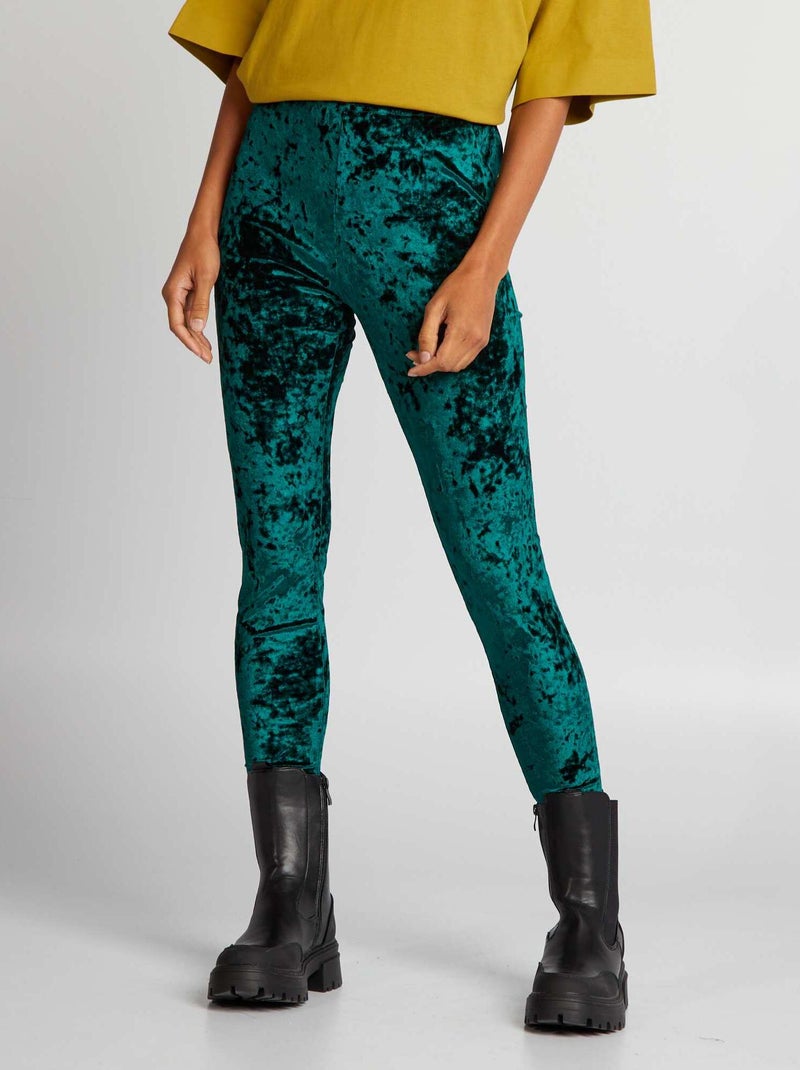Leggings in velluto VERDE - Kiabi