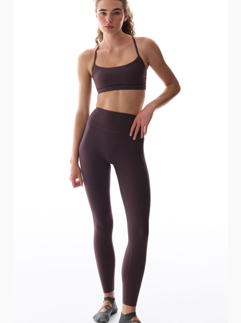 Leggings leggero sostegno a vita alta light soft penti Malva - Kiabi